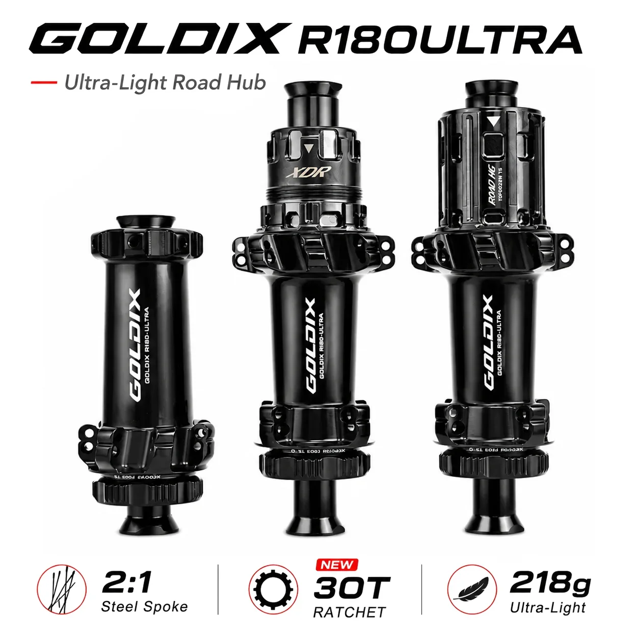 Bike Light Front Rear - Mozzo Bici da Strada GOLDIX R180