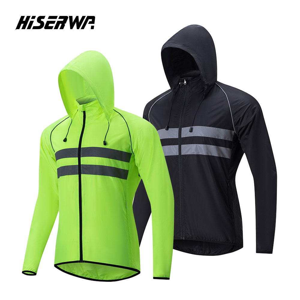 Cycling Commuter Jacket - HISERWA Giacca da Ciclismo Antivento Impermeabile